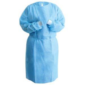 Blue Disposable Isolation Gowns 10_bag Regular_Large full length fluid-resistant - GOWN-B